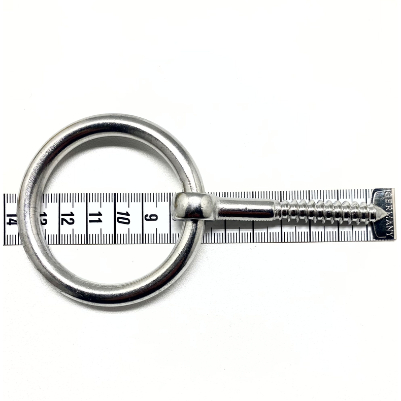 Bdring M. Ring og Trskrue - Rustfri 316 -  Bdring M. Trskrue - Rustfri 316 - Skrue 8 X 60 Mm - Ring 8 X 50 Mm