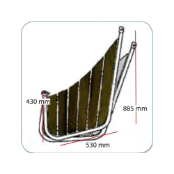 Badeplatform 2 Delt For Snekke 530x430x885 Vgt 14 Kg