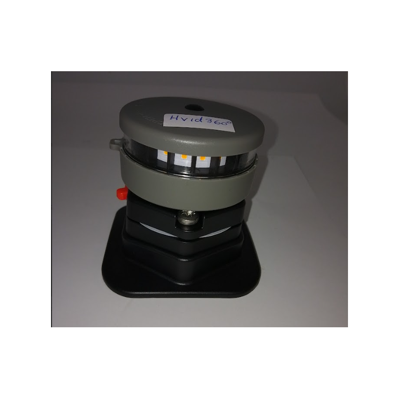 Batteridrevet navigationslys, Hvid, Fastmonteret