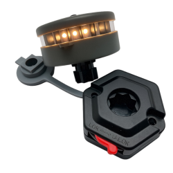 Batteridrevet navigationslys, Hvid, Fastmonteret
