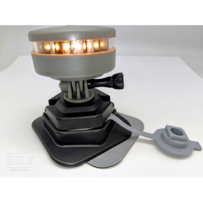 Batteridrevet navigationslys, Hvid, Drejefod