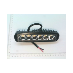 Dkslys M. 6 Led - 18w - Sort