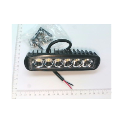 Dkslys M. 6 Led - 18w - Sort