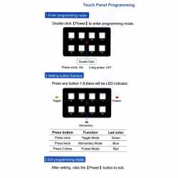 Touch Kontaktpanel Bluetooth 8 Kontakter