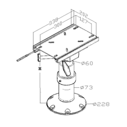 Air Rise Pedistal Gasd�mpet M Svirvel Og Glideplade