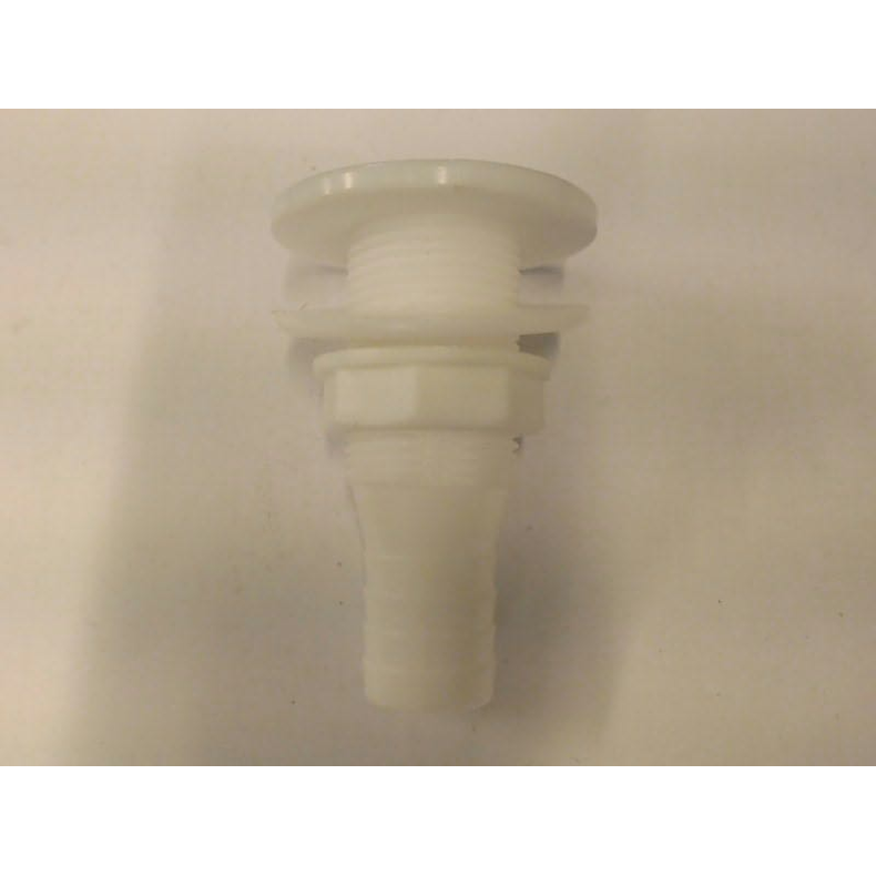 Bordgennemf�ring Hvid Plast  Bordgennemf�ring hvid plast 1 - 25mm studs