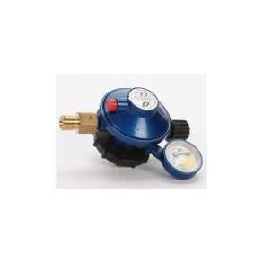 Gas regulator med manometer til 3 kg. bl� gasflasker