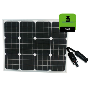 50w Mono Solpanel Fast 12v, 530*670*30mm, Med 90cm Kabler Og Mc4 Stik.