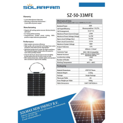 Solpanel 50w Shingle Etfe Semi-Flex 670*515*3mm