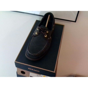 Sebago Endeavor Shoe Navy Nubuck - Brown Leather WW Str.8/41,5