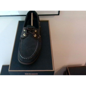 Sebago Endeavor Shoe Navy Nubuck - Brown Leather WW Str. 9/43