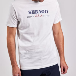 Sebago - Authentic Logo Tee White L
