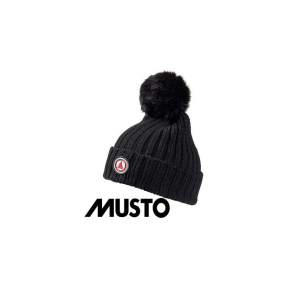 Musto Fur Bobble Beanie Black
