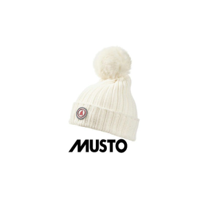 Musto Fur Bobble Beanie AntiqueSailWhite