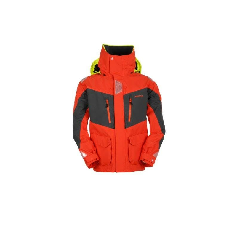 Musto Br2 Offshore Jacket str L Fire Orange-Darkgrey
