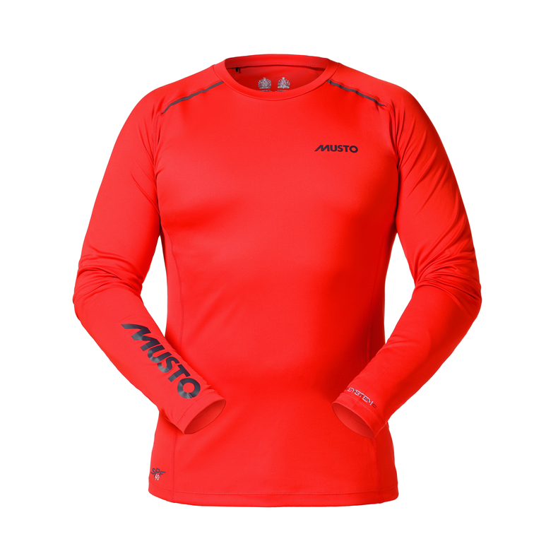 Musto Evolution Dynamic L/S Tee Fire Orange Str. S