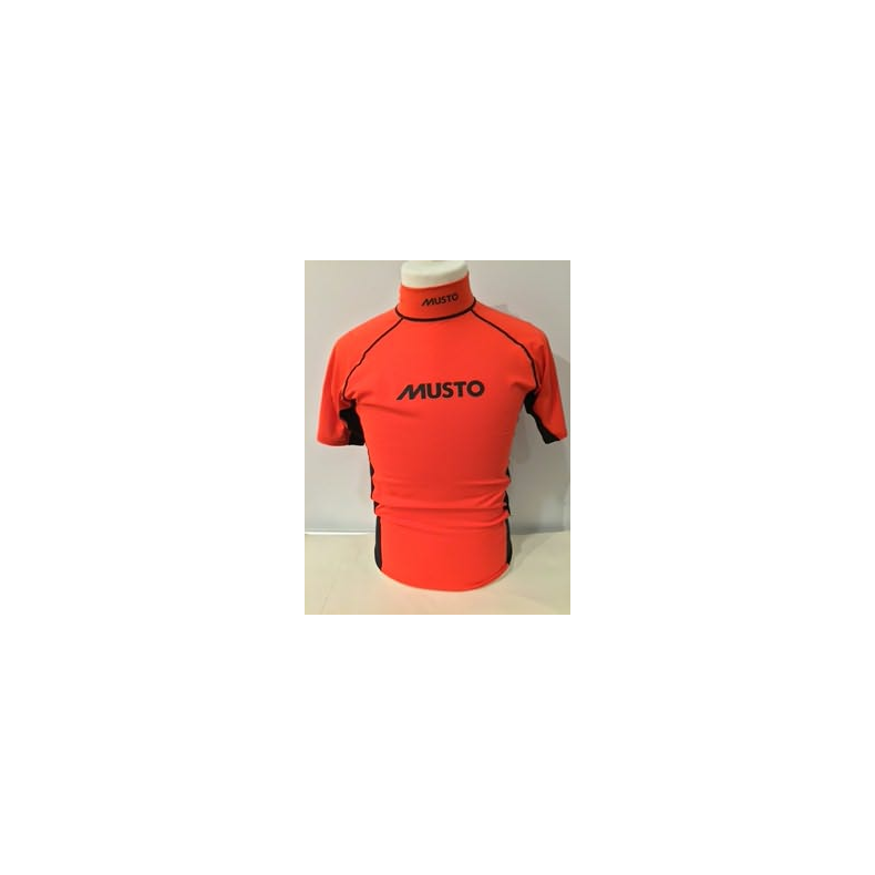 Musto Short Sleeved UV Vest, Fire Orange Str. L