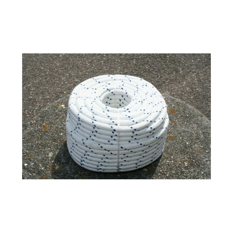 Skdetov 8mm 20m Hvid/Bl 24- Flettet Polyester