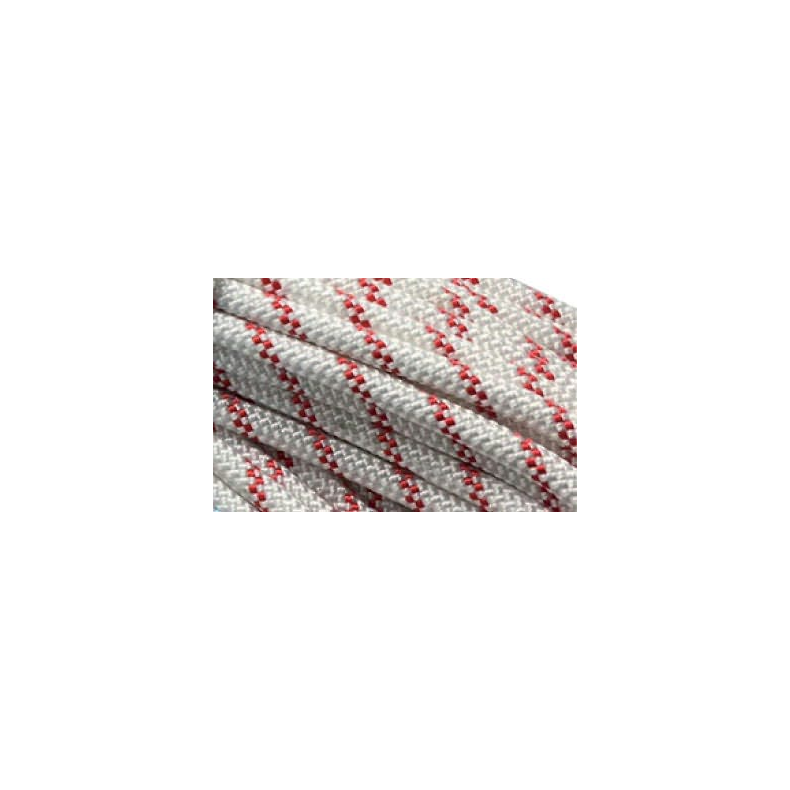 Faldline 10mm Hvid/Rd 32-Braided Polyester pr m