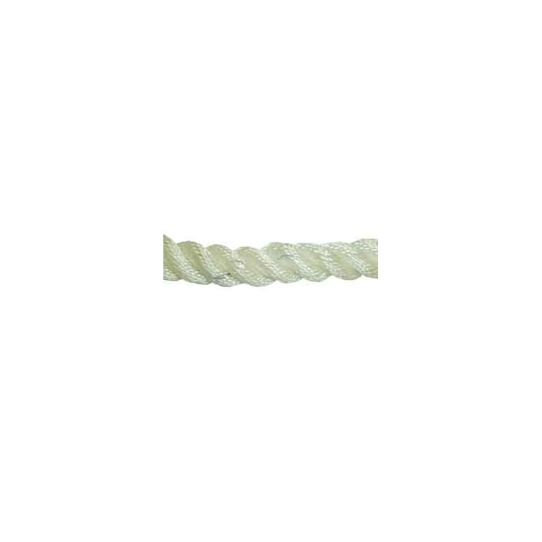 Reflex fortøjning 18mm x6m Hvid m. reflex  3 slået Polyester med splejs (40cm)
