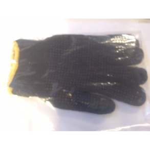 Bomuldshansker Sort M/ nopper