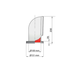 Chinook Doradeventil  100 Mm I Silikone (Inkl. Plastring Og Mtrik)