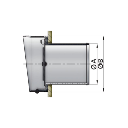 Vetus Udst�dningsgennemf�ring med kontraventil - �127mm
