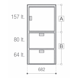 Vitrifrigo DW360 OCX2 DTX - K�leskab med fryseskuffe og k�leskuffe