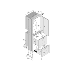 Vitrifrigo DW360 OCX2 DTX - K�leskab med fryseskuffe og k�leskuffe