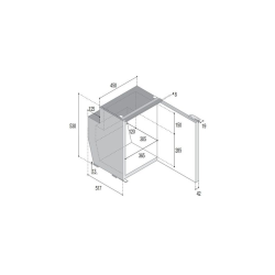 Vitrifrigo C62i K�leskab Med Sort Front 62l K�l 4,5l Frys 12/24v