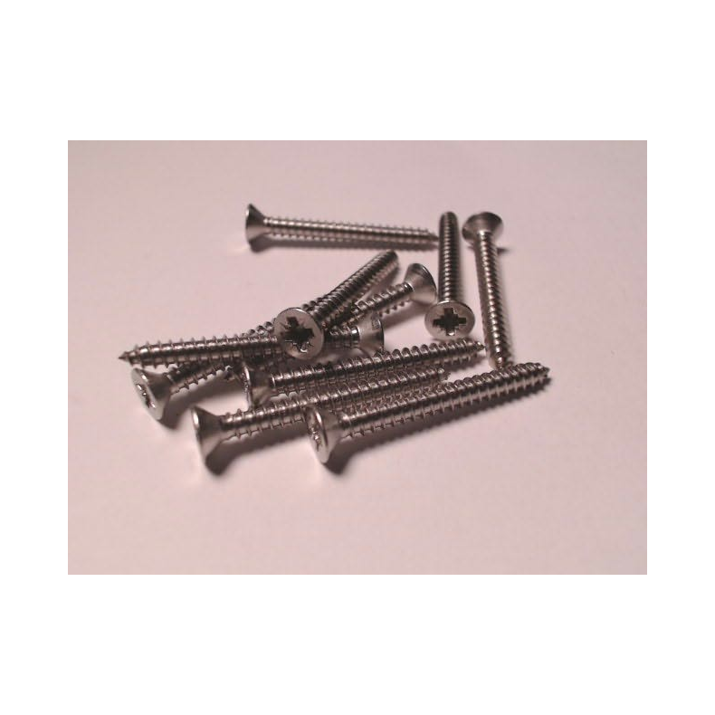 Selvskrende Skruer Rustfri  Undersnket PZD - din 7982  A4 Din 7982 Pl. Skrue Us Pzd A4 3,5x32          10stk