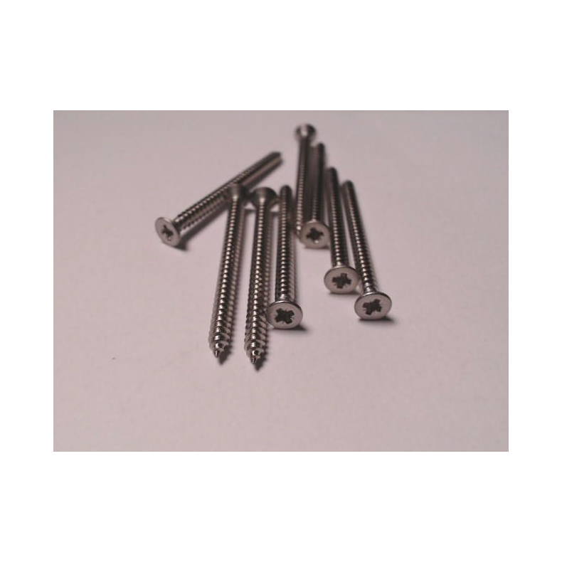 Selvskrende Skruer Rustfri  Undersnket PZD - din 7982  A4 Din 7982 Pl.Skrue Uh Pzd A4 2,9x38             8stk