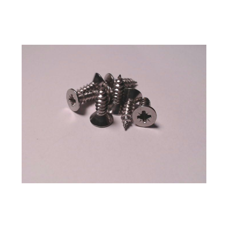 Selvskrende Skruer Rustfri  Undersnket PZD - din 7982  A4 Din 7982 Pl. Skrue Us Pzd  A4 4,8x16           8stk