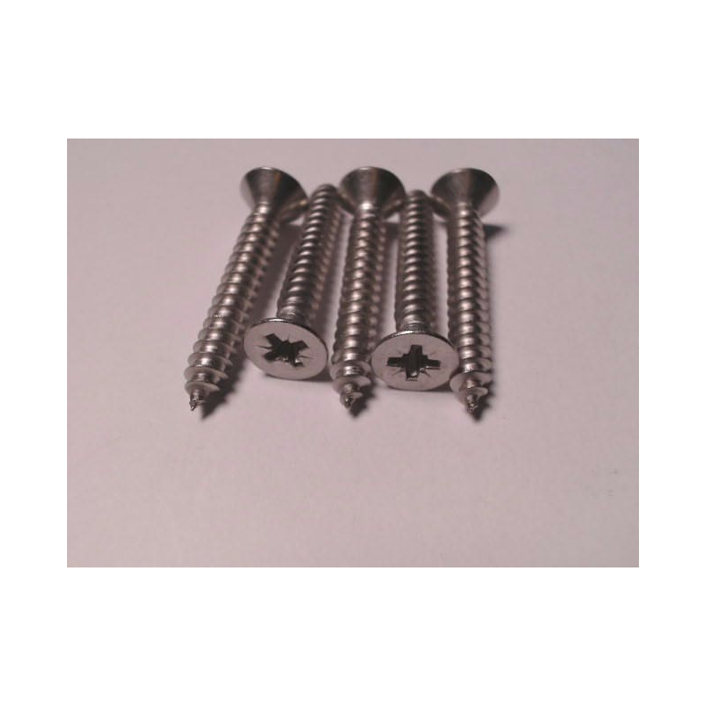 Selvskrende Skruer Rustfri  Undersnket PZD - din 7982  A4 Din 7982 Pl. Skrue Us Pzd  A4 4,8x32           5stk