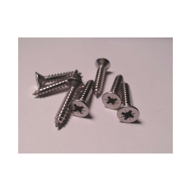 Selvskrende Skruer Rustfri  Undersnket PZD - din 7982  A4 Din 7982 Pl.Skrue Us Pzd A4 4.8x25           7stk