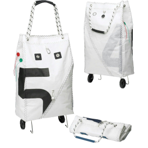 Shopping Taske M Hjul Og Navy Sejlnummer