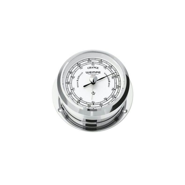 Wempe Pirat Ii Chrom Skibsure  95 X 36mm Wempe Pirat Ii Chrom Barometer  95 X 36mm