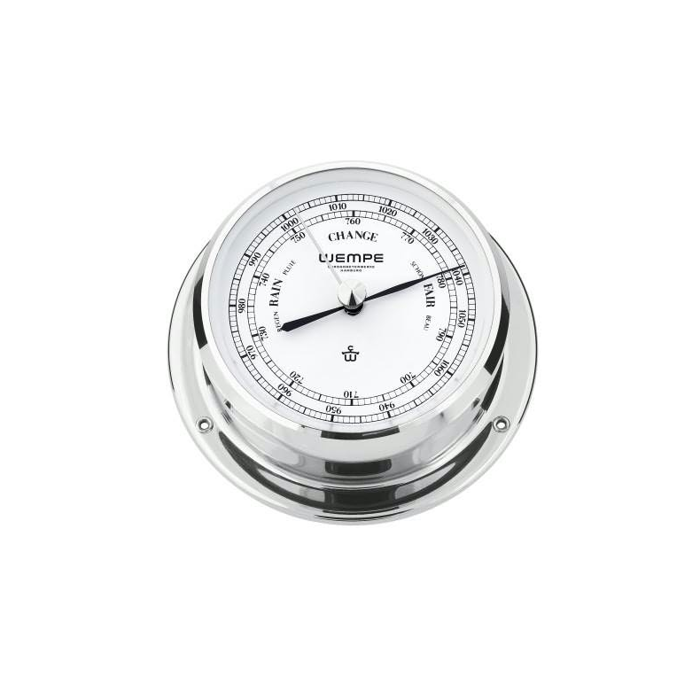 Wempe Skiff Chrom Skibsure  110 X 42mm Wempe Skiff Chrom Barometer  110 X 42mm