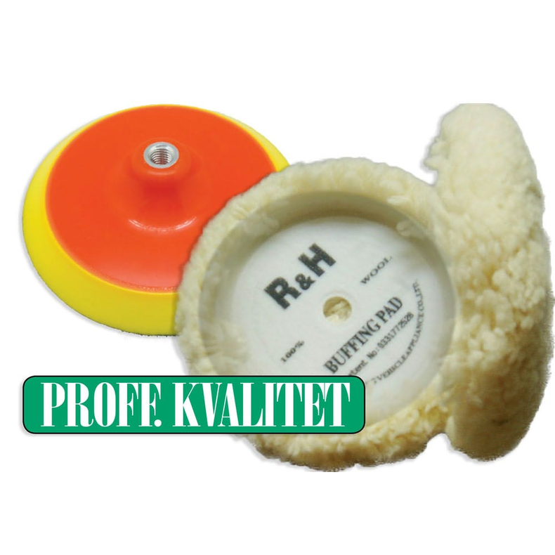 Efterpolerings Kit, 1 Bagplade 180 + Lammeuld Tvistet 180mm Velcro