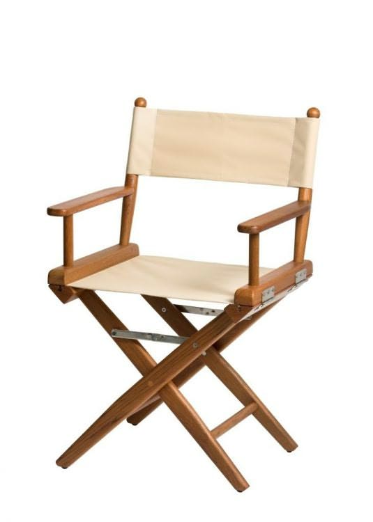 Billede af Dæksstol beige canvas - Teak
